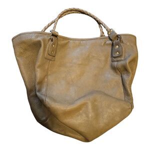 UNBRANDED Large Gray Leather Tote Shoulder Bag‎